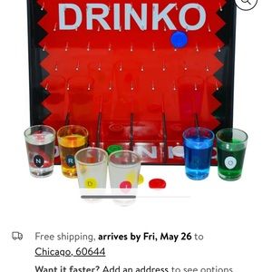 NEW!! Only opened for pix!! Drinko shot glass drinking game!!